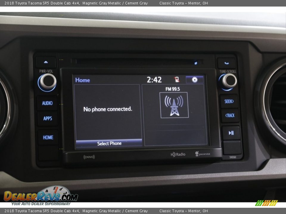 2018 Toyota Tacoma SR5 Double Cab 4x4 Magnetic Gray Metallic / Cement Gray Photo #10