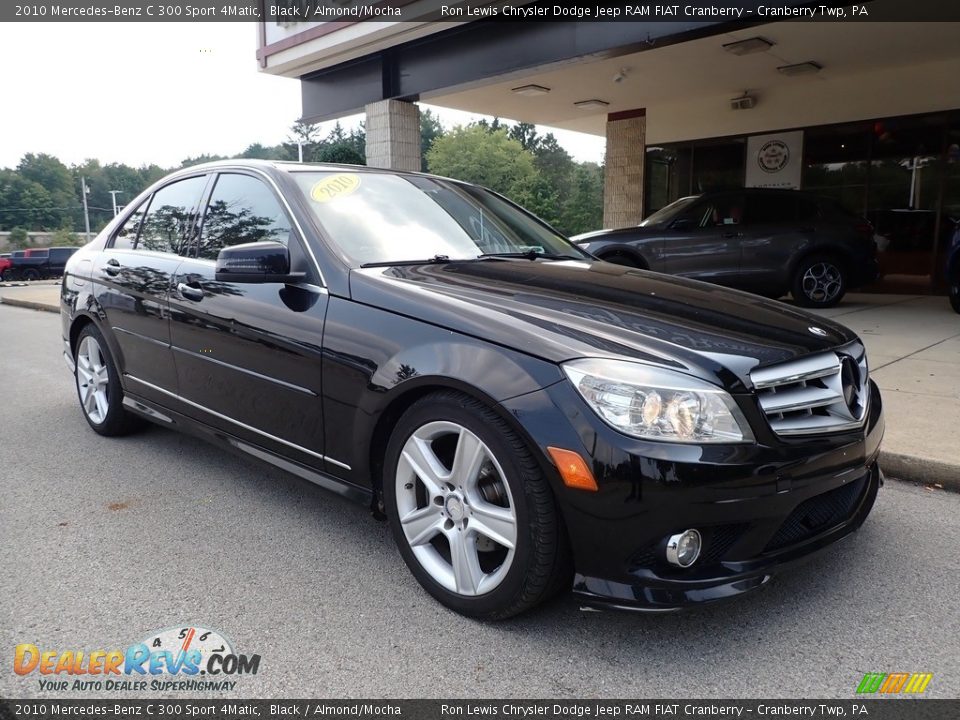 2010 Mercedes-Benz C 300 Sport 4Matic Black / Almond/Mocha Photo #9