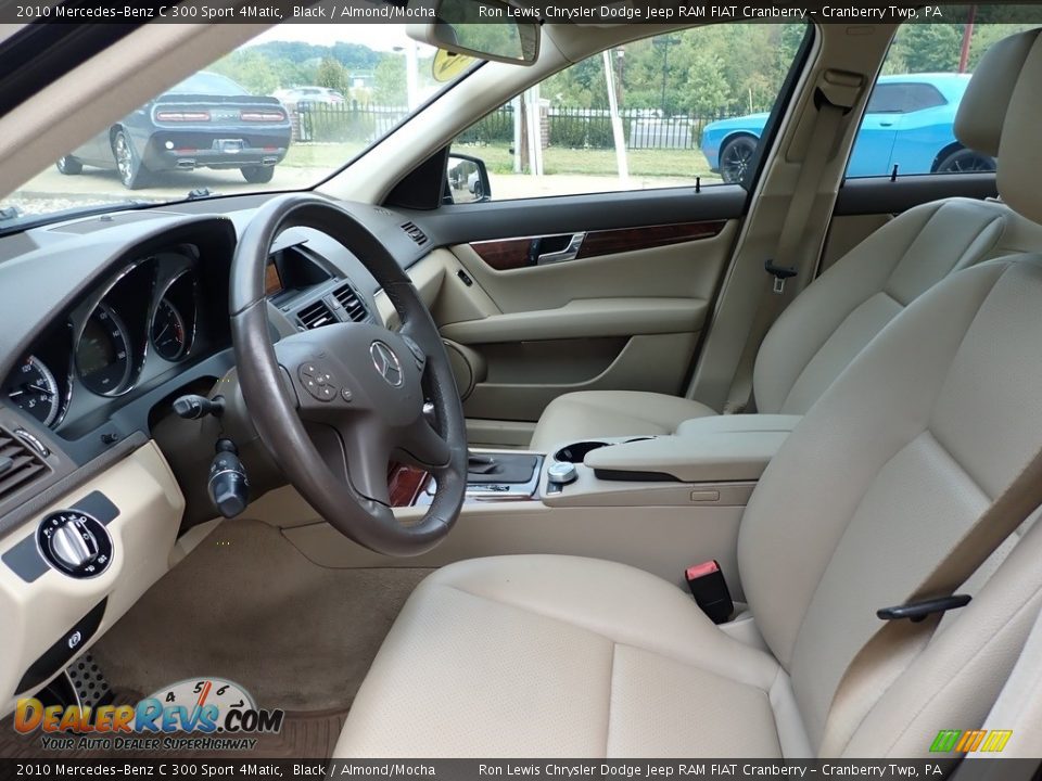 2010 Mercedes-Benz C 300 Sport 4Matic Black / Almond/Mocha Photo #12