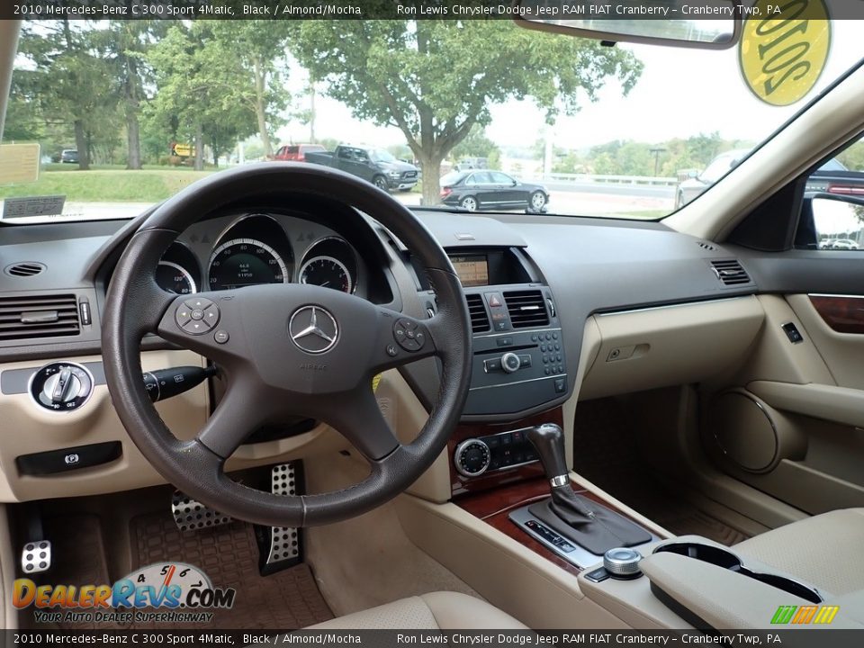 2010 Mercedes-Benz C 300 Sport 4Matic Black / Almond/Mocha Photo #14