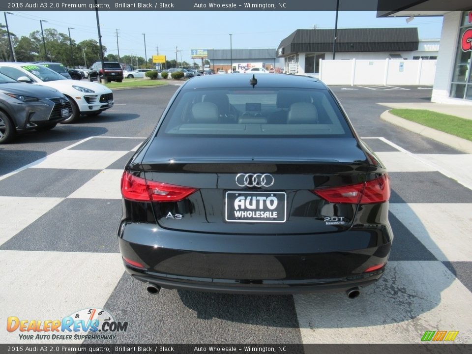 2016 Audi A3 2.0 Premium quattro Brilliant Black / Black Photo #4