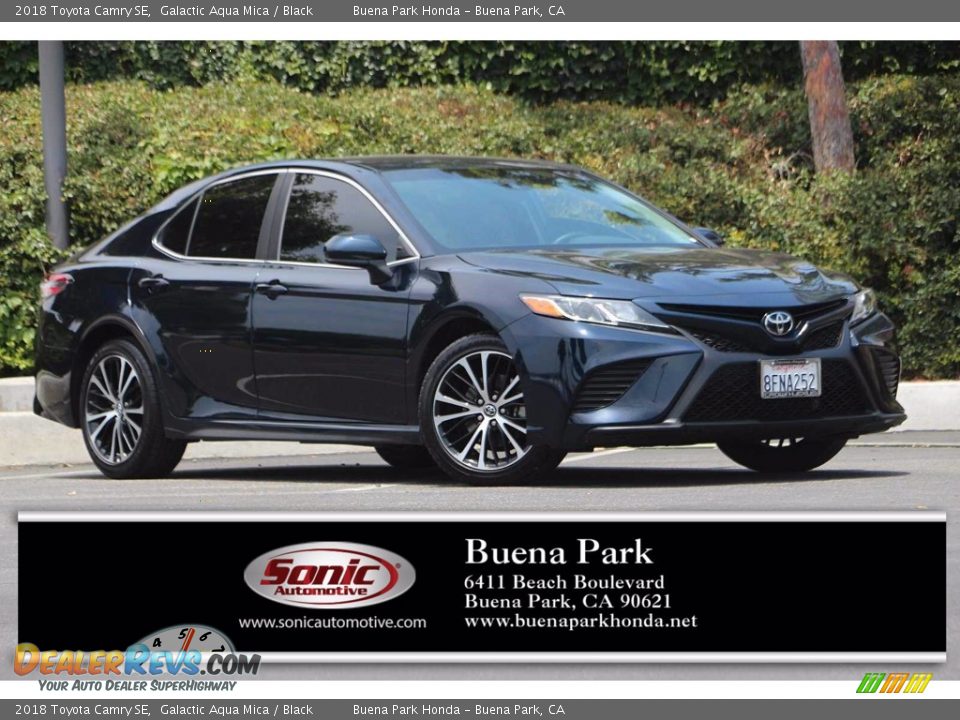 2018 Toyota Camry SE Galactic Aqua Mica / Black Photo #1