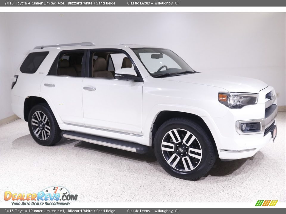 2015 Toyota 4Runner Limited 4x4 Blizzard White / Sand Beige Photo #1