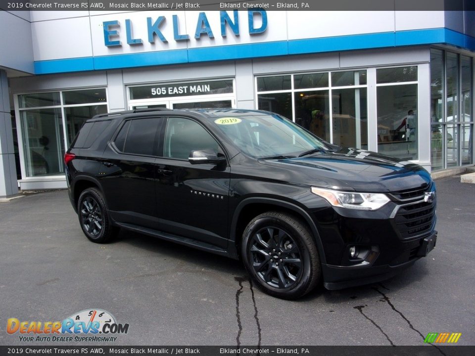 2019 Chevrolet Traverse RS AWD Mosaic Black Metallic / Jet Black Photo #2