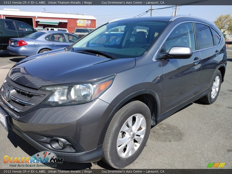 2013 Honda CR-V EX-L AWD Urban Titanium Metallic / Beige Photo #2