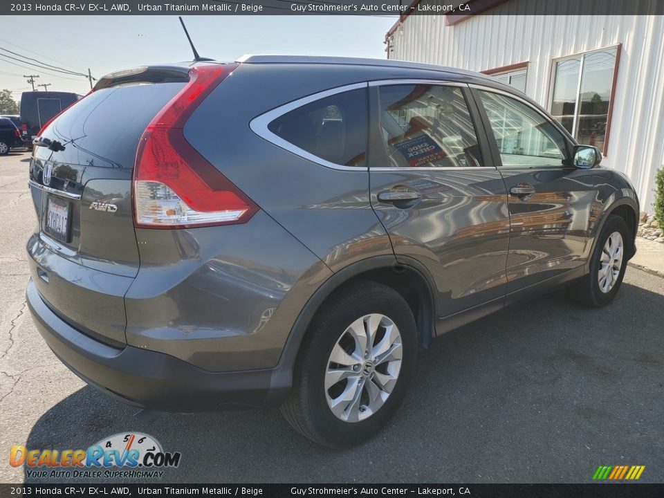 2013 Honda CR-V EX-L AWD Urban Titanium Metallic / Beige Photo #5