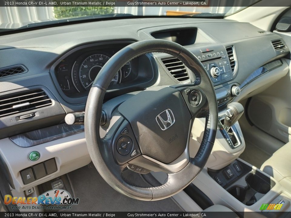 2013 Honda CR-V EX-L AWD Urban Titanium Metallic / Beige Photo #6