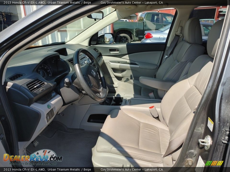 2013 Honda CR-V EX-L AWD Urban Titanium Metallic / Beige Photo #7