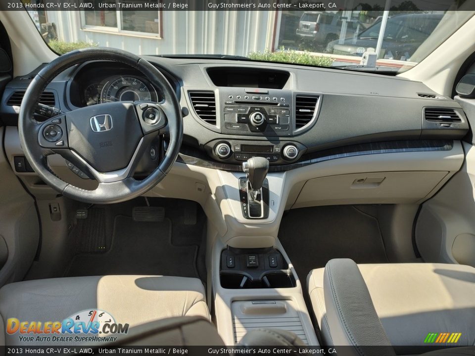 2013 Honda CR-V EX-L AWD Urban Titanium Metallic / Beige Photo #8