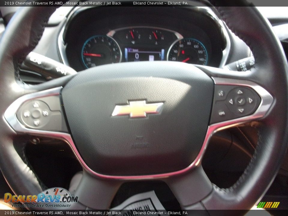 2019 Chevrolet Traverse RS AWD Mosaic Black Metallic / Jet Black Photo #26