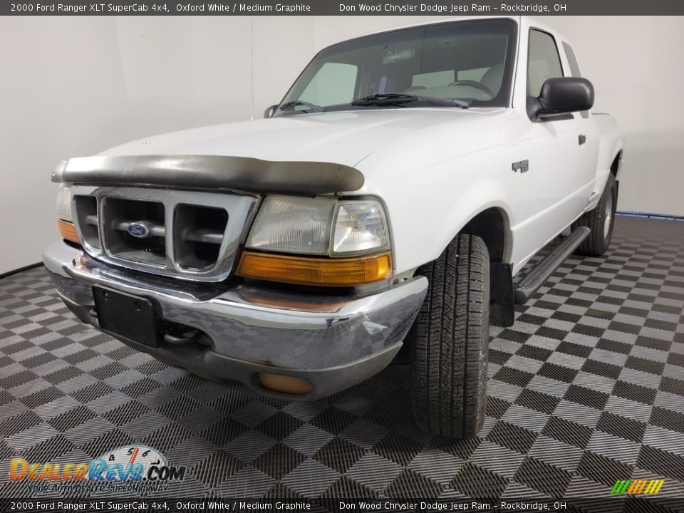 2000 Ford Ranger XLT SuperCab 4x4 Oxford White / Medium Graphite Photo #4