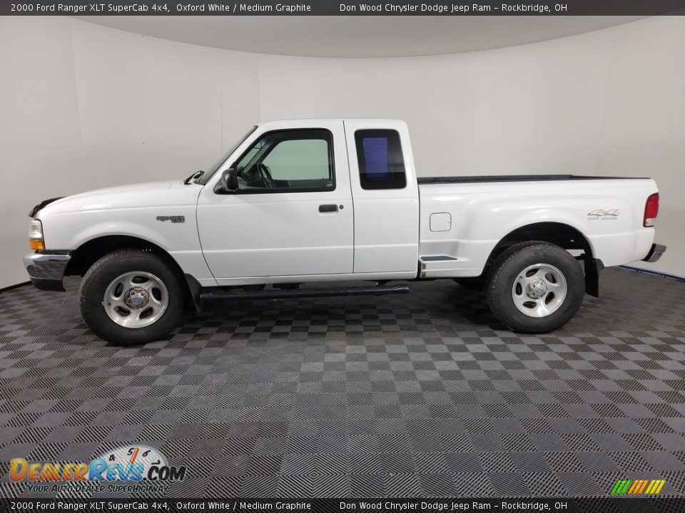 2000 Ford Ranger XLT SuperCab 4x4 Oxford White / Medium Graphite Photo #5