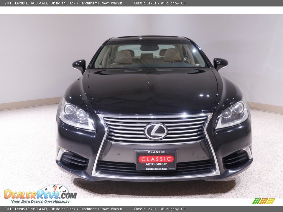 2013 Lexus LS 460 AWD Obsidian Black / Parchment/Brown Walnut Photo #2