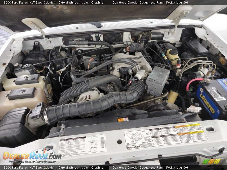 2000 Ford Ranger XLT SuperCab 4x4 Oxford White / Medium Graphite Photo #11