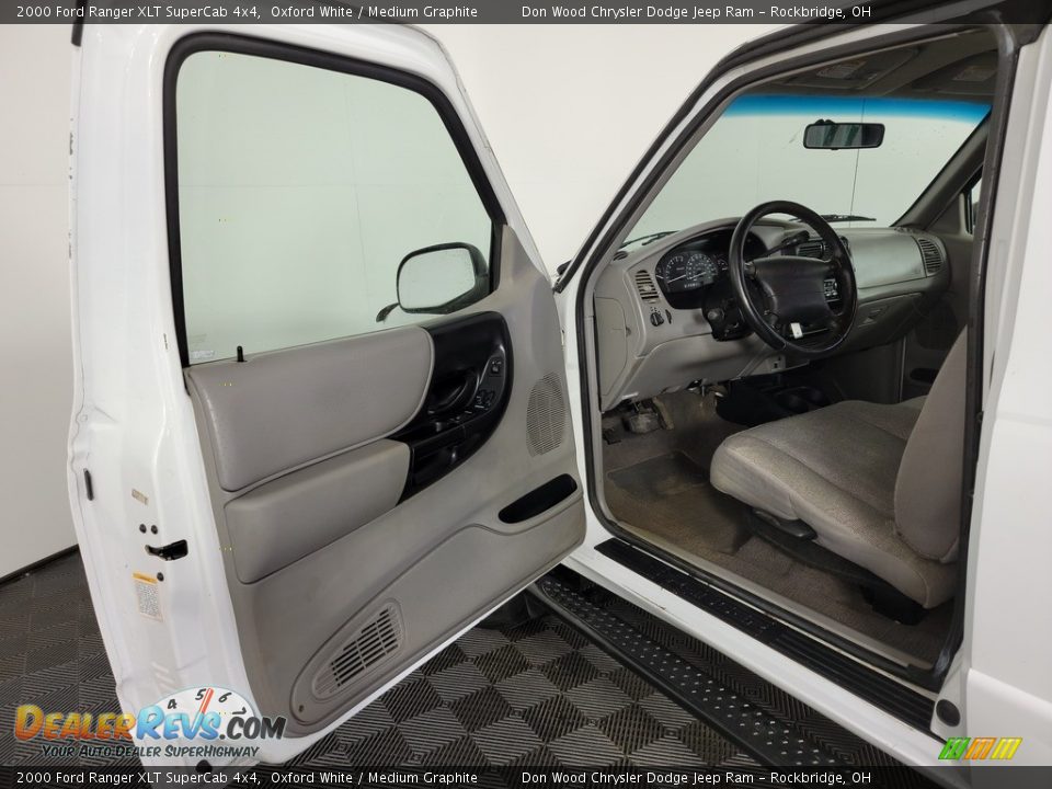 2000 Ford Ranger XLT SuperCab 4x4 Oxford White / Medium Graphite Photo #12