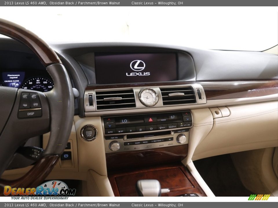 2013 Lexus LS 460 AWD Obsidian Black / Parchment/Brown Walnut Photo #9