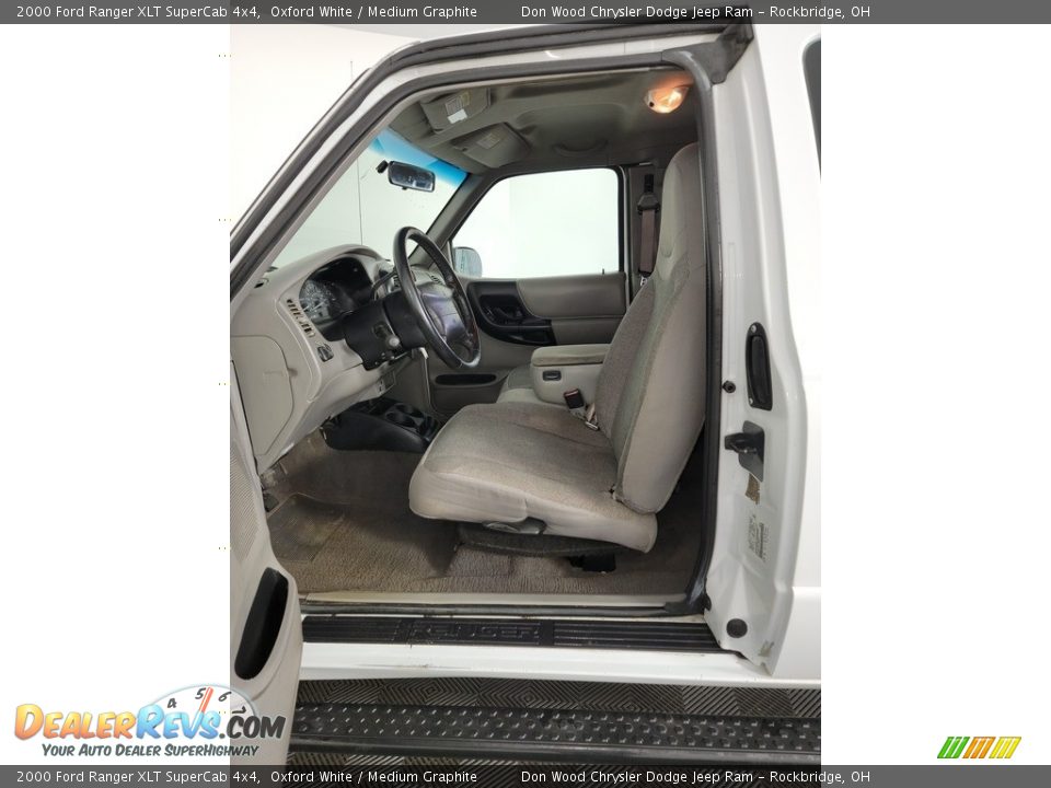 2000 Ford Ranger XLT SuperCab 4x4 Oxford White / Medium Graphite Photo #15
