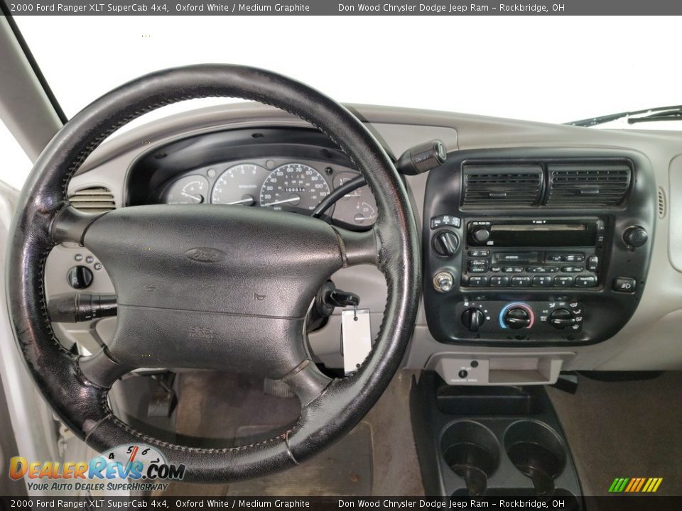 2000 Ford Ranger XLT SuperCab 4x4 Oxford White / Medium Graphite Photo #16