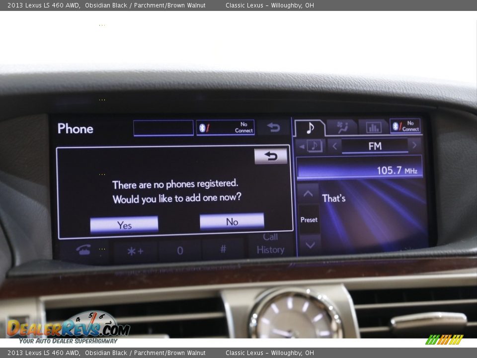 2013 Lexus LS 460 AWD Obsidian Black / Parchment/Brown Walnut Photo #11