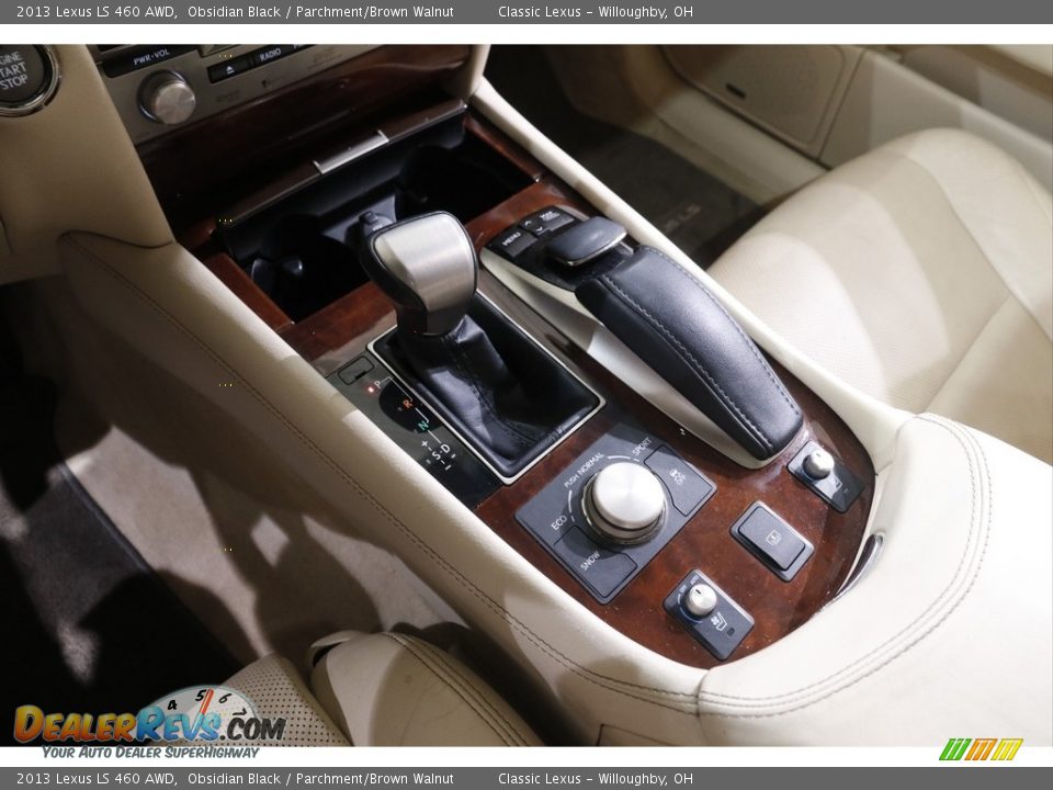 2013 Lexus LS 460 AWD Obsidian Black / Parchment/Brown Walnut Photo #14