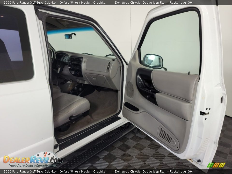 2000 Ford Ranger XLT SuperCab 4x4 Oxford White / Medium Graphite Photo #22
