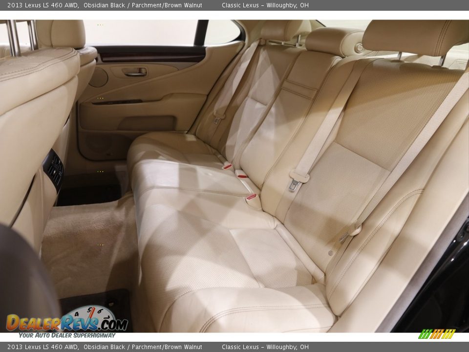 2013 Lexus LS 460 AWD Obsidian Black / Parchment/Brown Walnut Photo #18