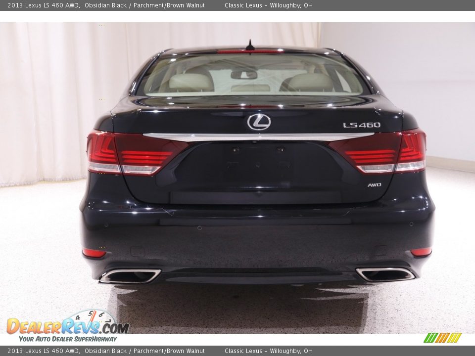 2013 Lexus LS 460 AWD Obsidian Black / Parchment/Brown Walnut Photo #19