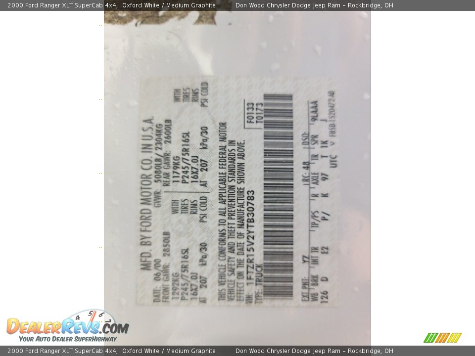 2000 Ford Ranger XLT SuperCab 4x4 Oxford White / Medium Graphite Photo #30