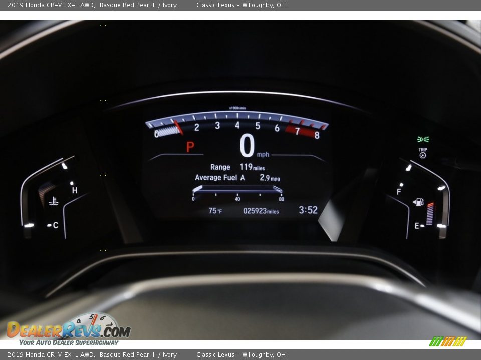 2019 Honda CR-V EX-L AWD Basque Red Pearl II / Ivory Photo #8