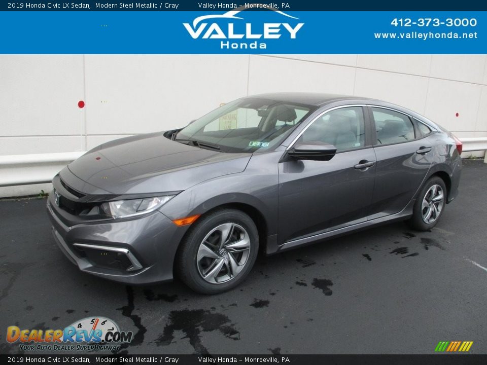 2019 Honda Civic LX Sedan Modern Steel Metallic / Gray Photo #1