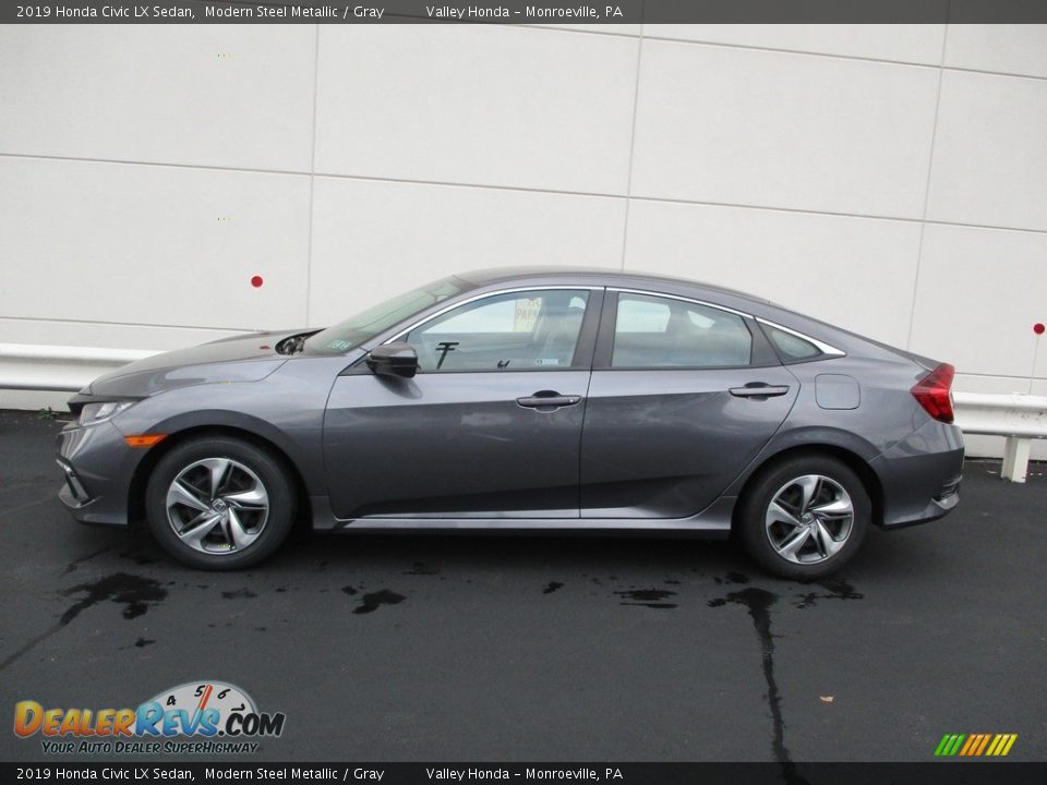 2019 Honda Civic LX Sedan Modern Steel Metallic / Gray Photo #2