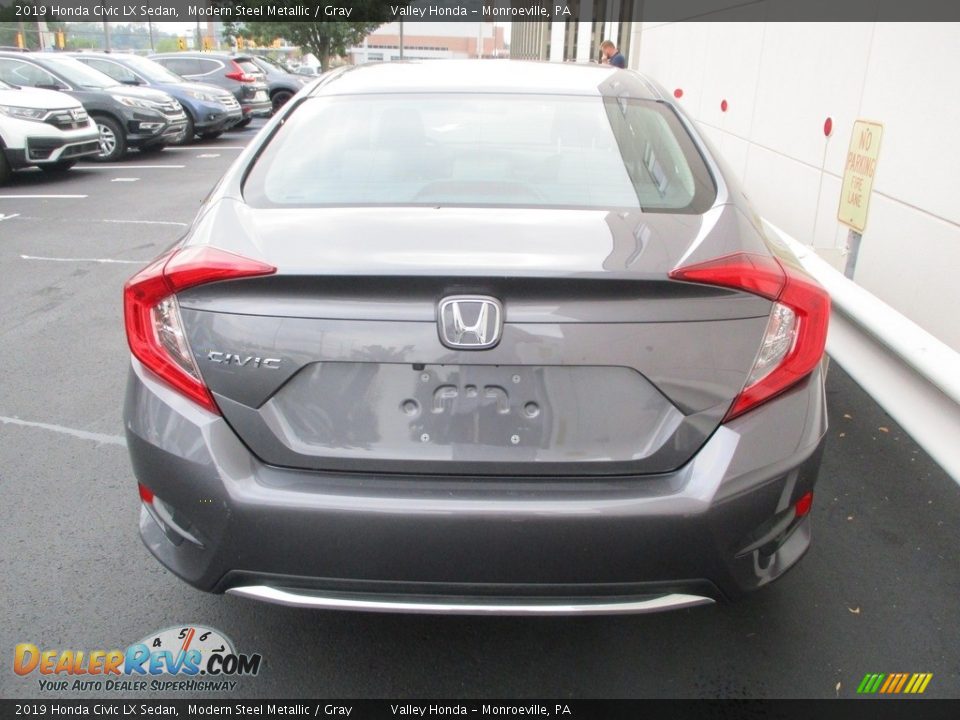 2019 Honda Civic LX Sedan Modern Steel Metallic / Gray Photo #4