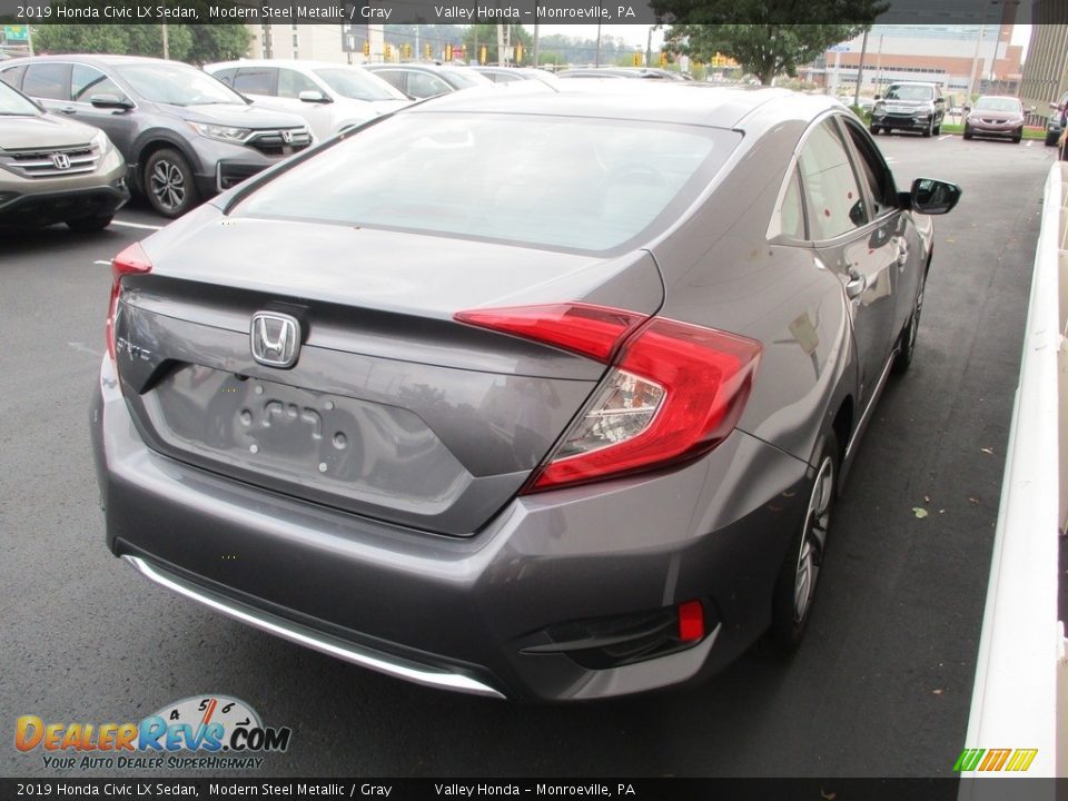 2019 Honda Civic LX Sedan Modern Steel Metallic / Gray Photo #5