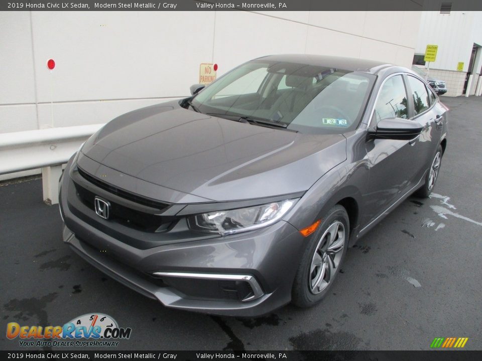 2019 Honda Civic LX Sedan Modern Steel Metallic / Gray Photo #9