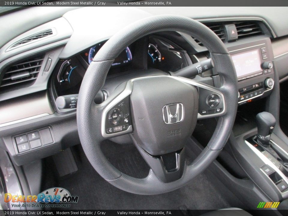 2019 Honda Civic LX Sedan Modern Steel Metallic / Gray Photo #13