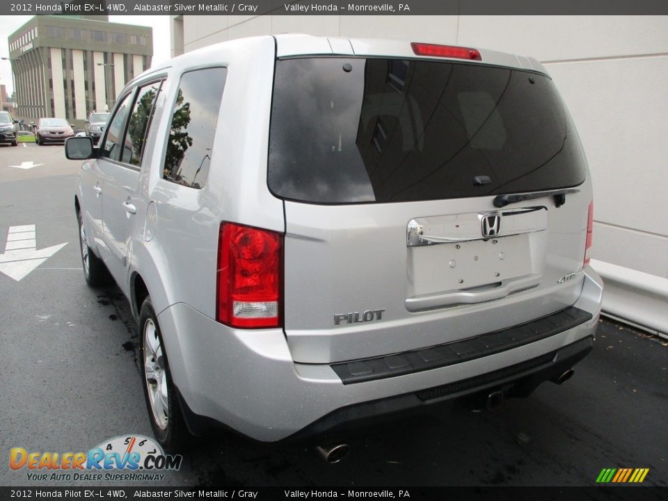 2012 Honda Pilot EX-L 4WD Alabaster Silver Metallic / Gray Photo #3