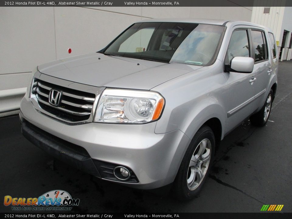 2012 Honda Pilot EX-L 4WD Alabaster Silver Metallic / Gray Photo #9