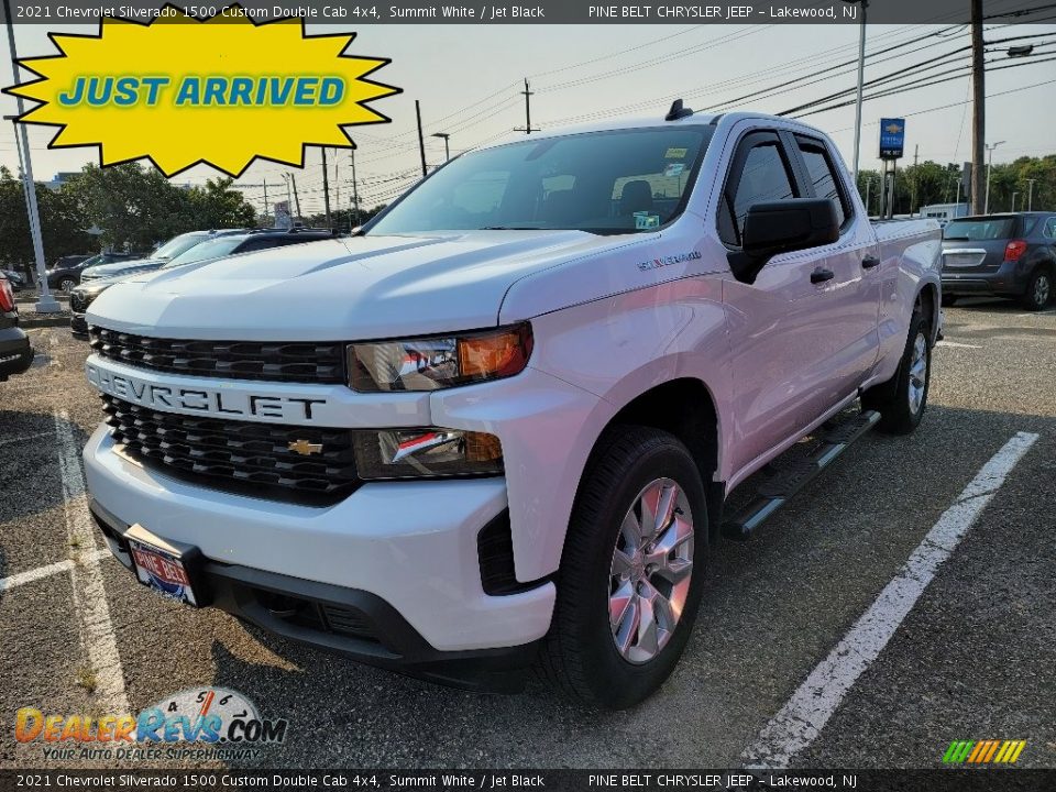 2021 Chevrolet Silverado 1500 Custom Double Cab 4x4 Summit White / Jet Black Photo #1