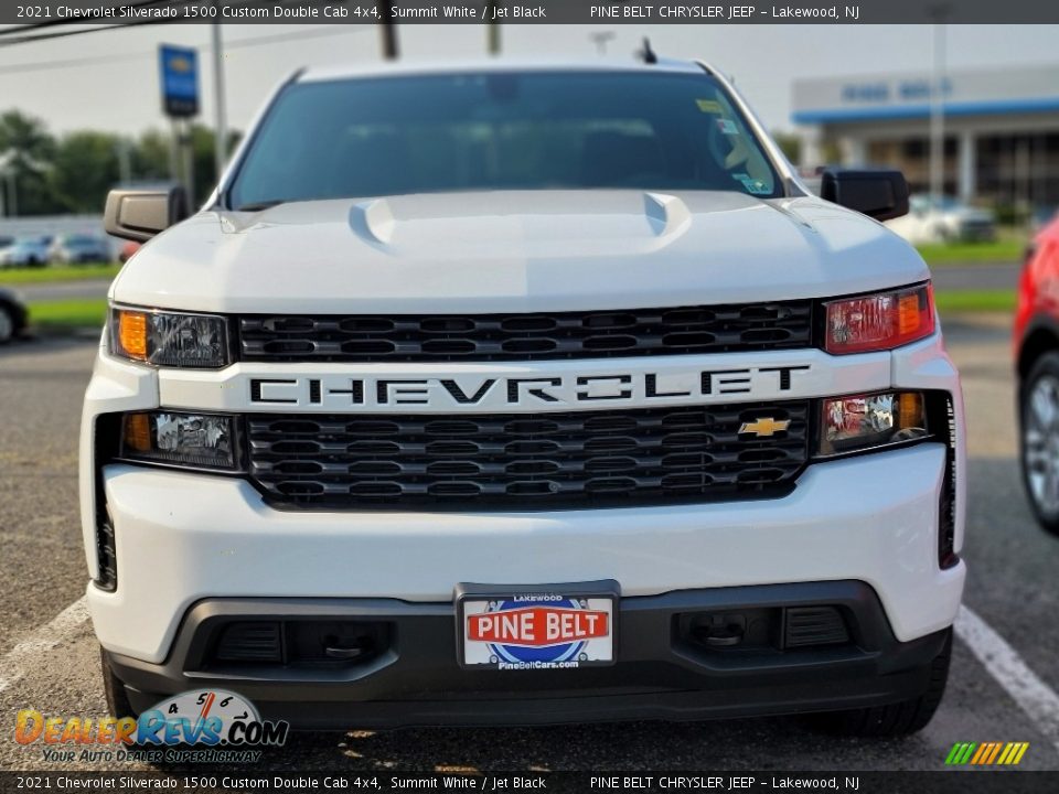 2021 Chevrolet Silverado 1500 Custom Double Cab 4x4 Summit White / Jet Black Photo #2