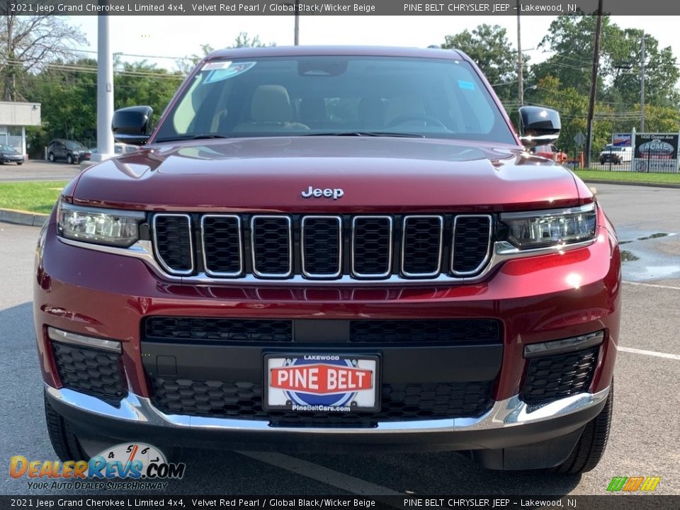 2021 Jeep Grand Cherokee L Limited 4x4 Velvet Red Pearl / Global Black/Wicker Beige Photo #3
