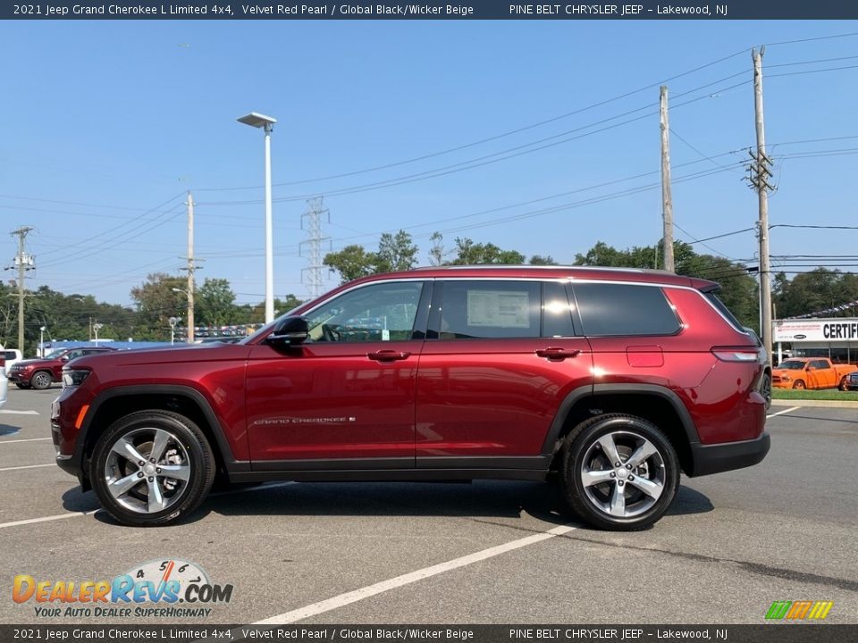 2021 Jeep Grand Cherokee L Limited 4x4 Velvet Red Pearl / Global Black/Wicker Beige Photo #4