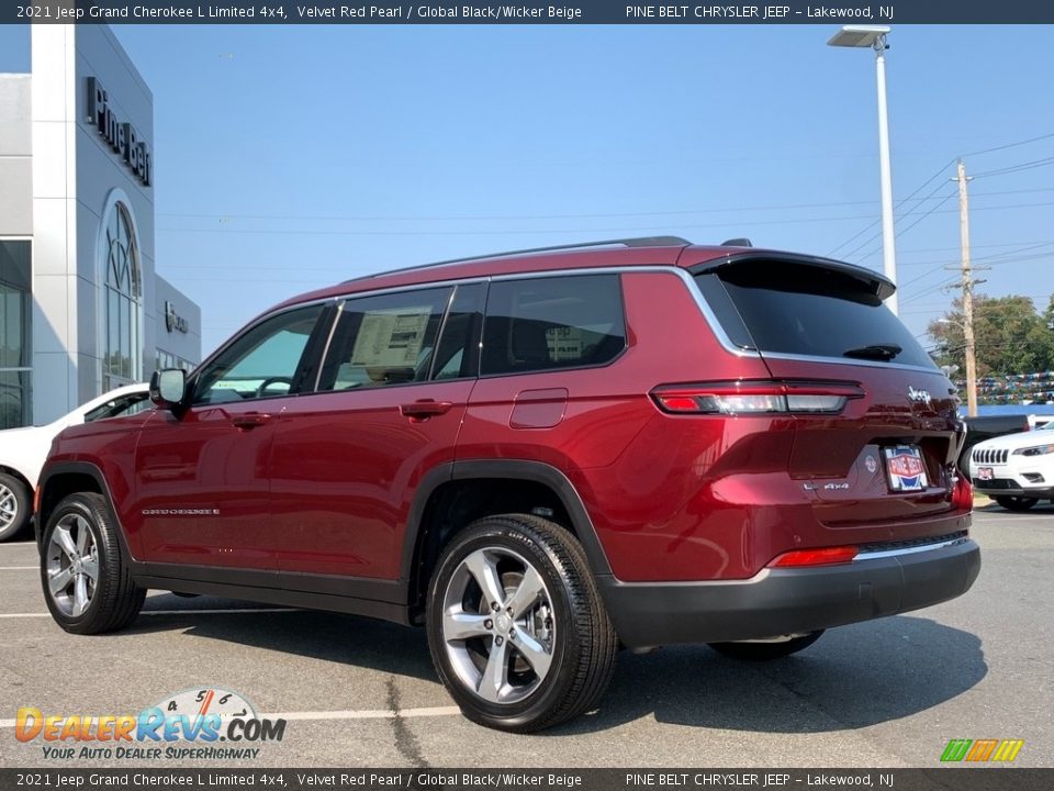 2021 Jeep Grand Cherokee L Limited 4x4 Velvet Red Pearl / Global Black/Wicker Beige Photo #6
