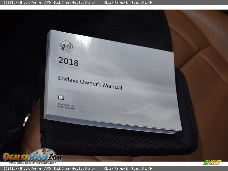 2018 Buick Enclave Premium AWD Black Cherry Metallic / Brandy Photo #19