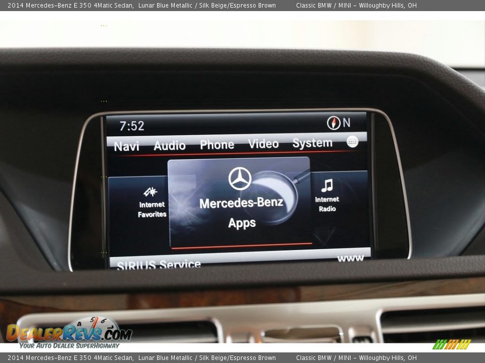 2014 Mercedes-Benz E 350 4Matic Sedan Lunar Blue Metallic / Silk Beige/Espresso Brown Photo #14