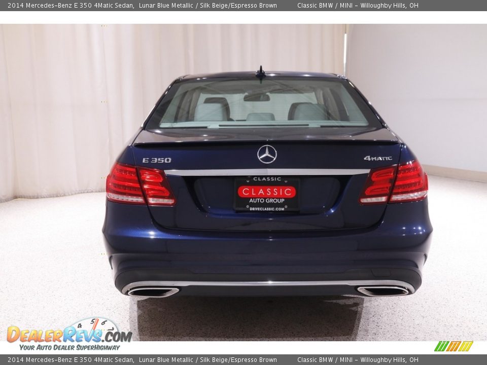 2014 Mercedes-Benz E 350 4Matic Sedan Lunar Blue Metallic / Silk Beige/Espresso Brown Photo #20