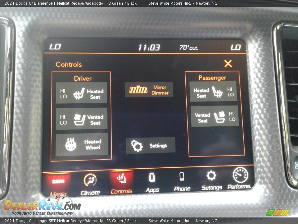 Controls of 2021 Dodge Challenger SRT Hellcat Redeye Widebody Photo #22