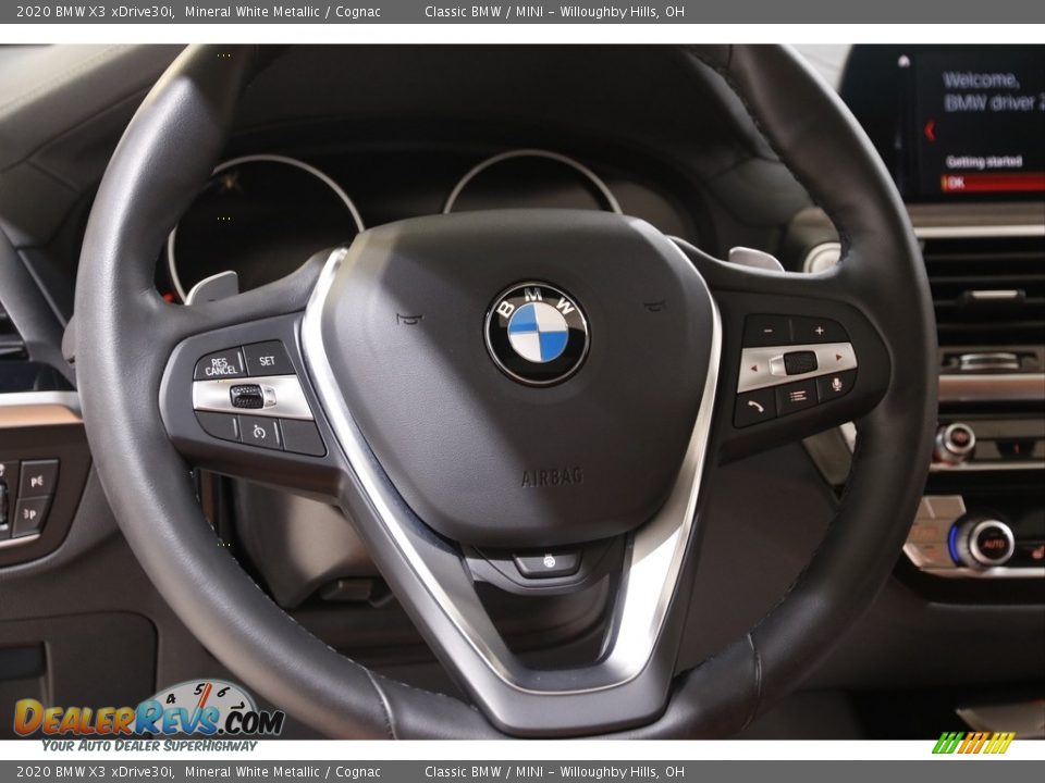 2020 BMW X3 xDrive30i Mineral White Metallic / Cognac Photo #7