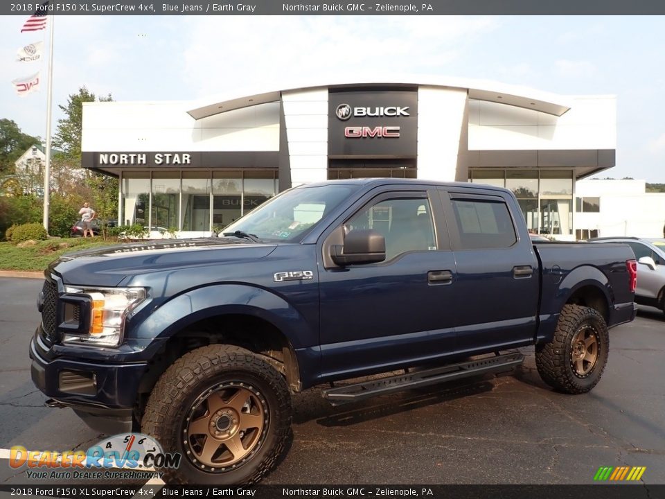 2018 Ford F150 XL SuperCrew 4x4 Blue Jeans / Earth Gray Photo #1