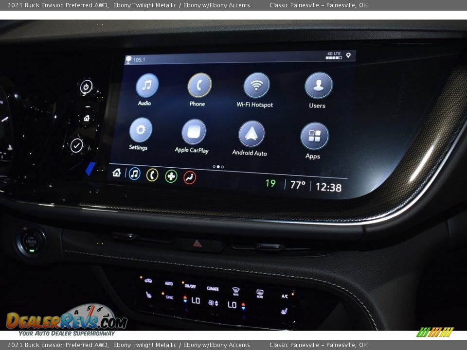 2021 Buick Envision Preferred AWD Ebony Twilight Metallic / Ebony w/Ebony Accents Photo #10
