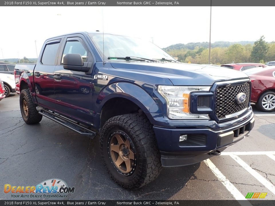 2018 Ford F150 XL SuperCrew 4x4 Blue Jeans / Earth Gray Photo #4